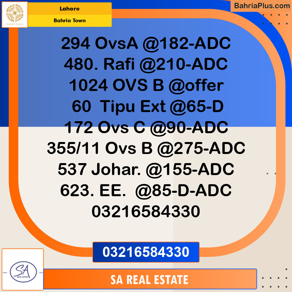 Residential Plot for Sale in Bahria Town, Lahore - (BP-196240)