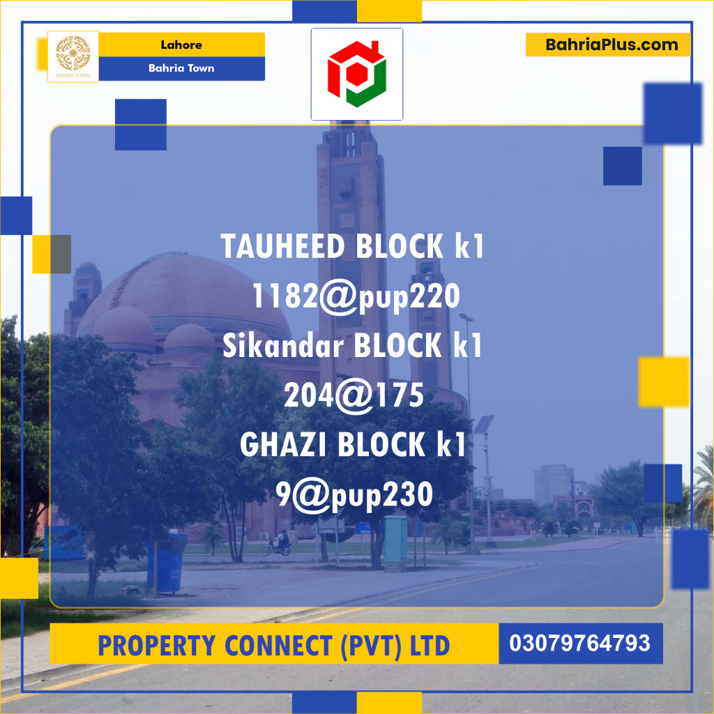 Residential Plot for Sale in Bahria Town, Lahore - (BP-196251)