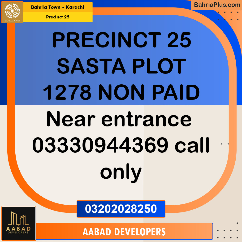 125 Sq. Yards Residential Plot for Sale in Precinct 25 -  Bahria Town, Karachi - (BP-196262)