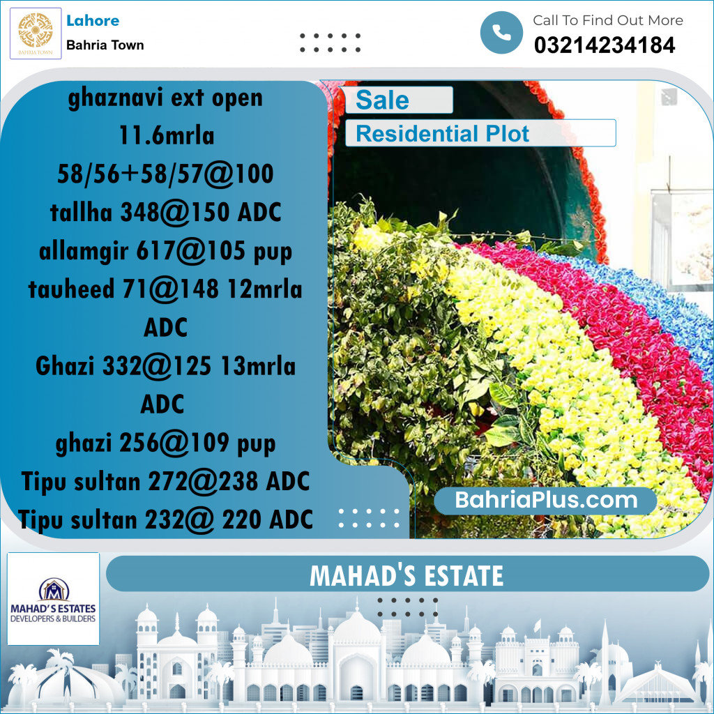 Residential Plot for Sale in Bahria Town, Lahore - (BP-196265)