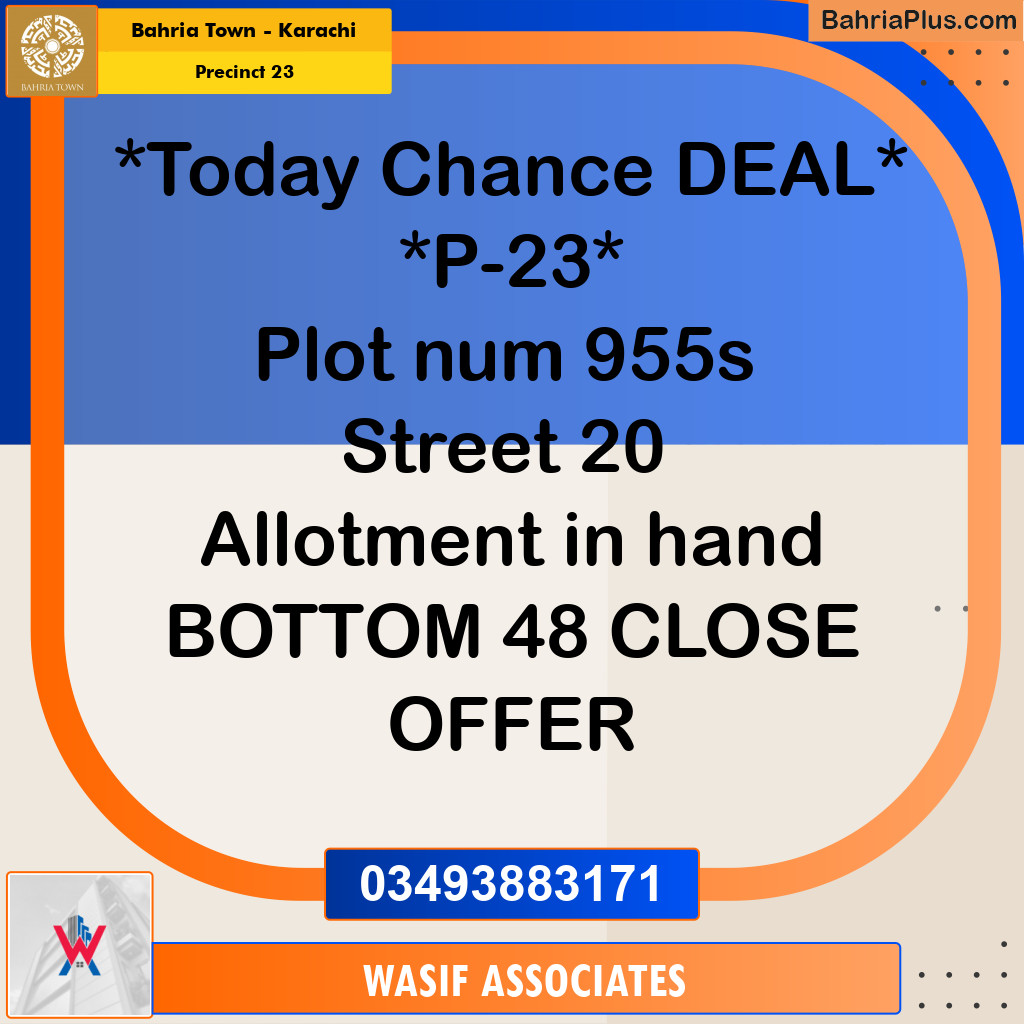 125 Sq. Yards Residential Plot for Sale in Precinct 23 - Bahria Town, Karachi - (BP-196299)