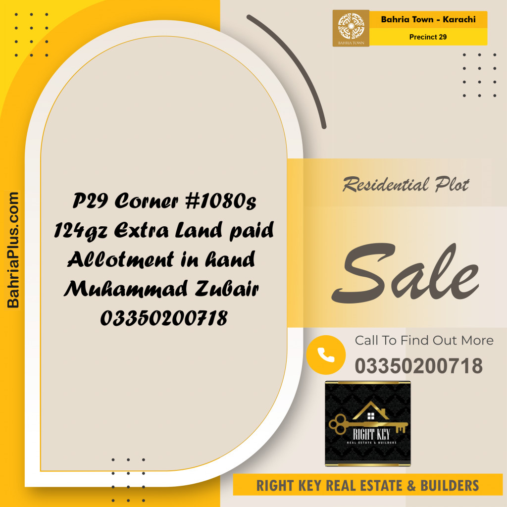 500 Sq. Yards Residential Plot for Sale in Precinct 29 -  Bahria Town, Karachi - (BP-196316)