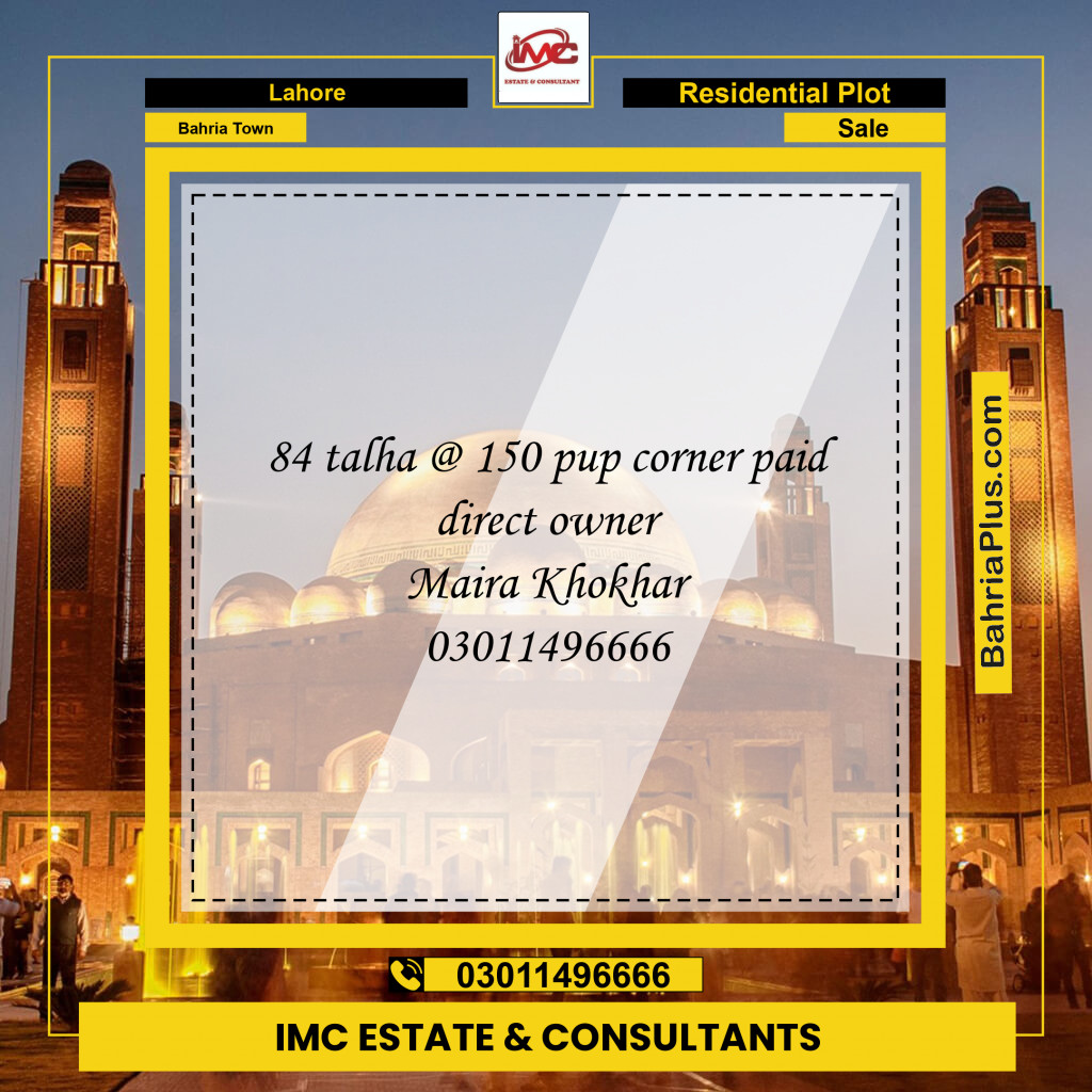 Residential Plot for Sale in Bahria Town, Lahore - (BP-196336)