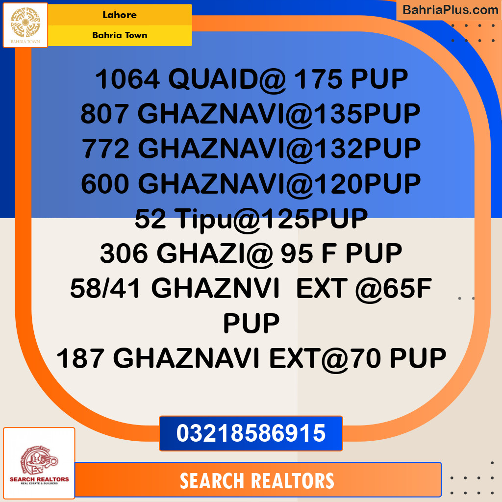 Residential Plot for Sale in Bahria Town, Lahore - (BP-196350)