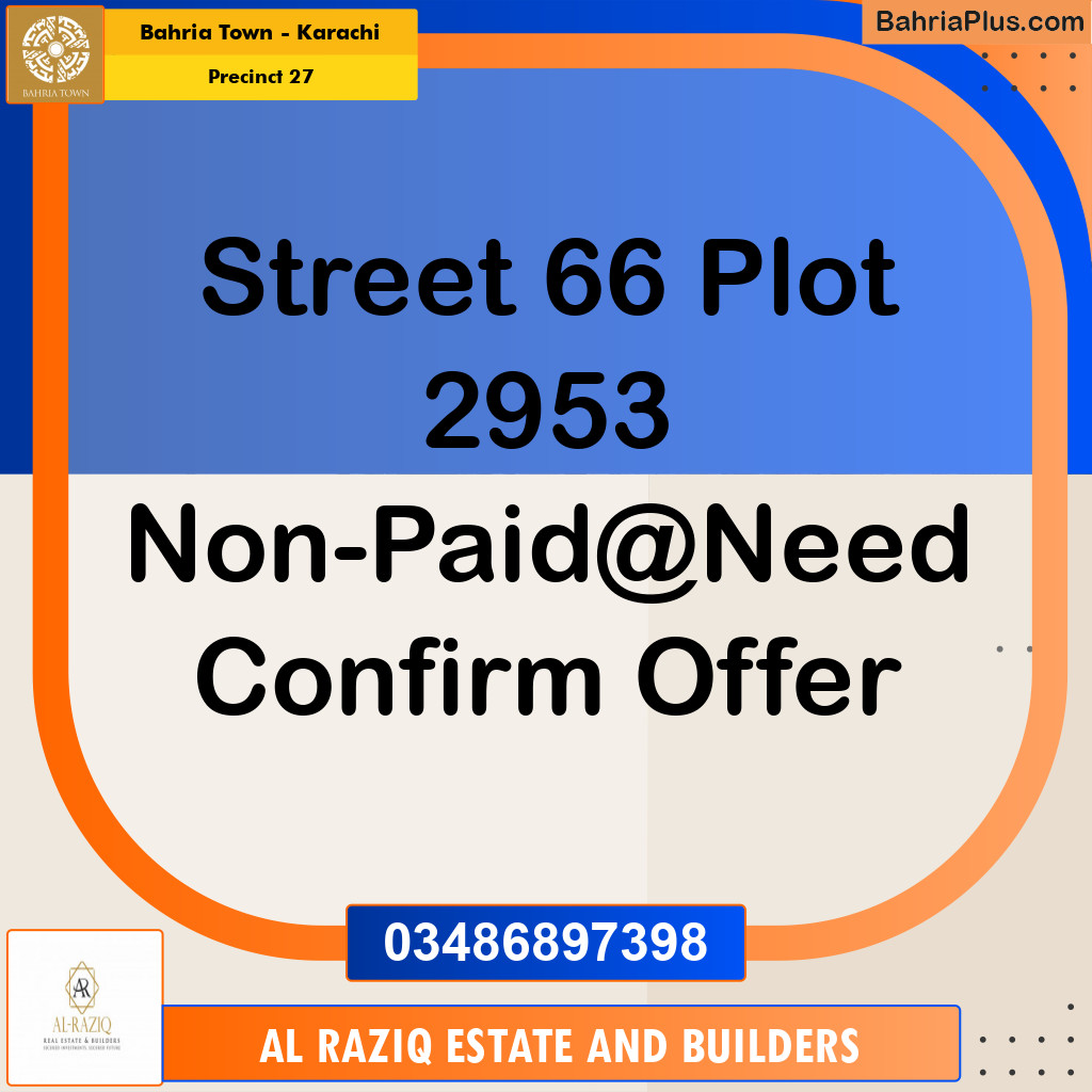 Residential Plot for Sale in Precinct 27 -  Bahria Town, Karachi - (BP-196367)