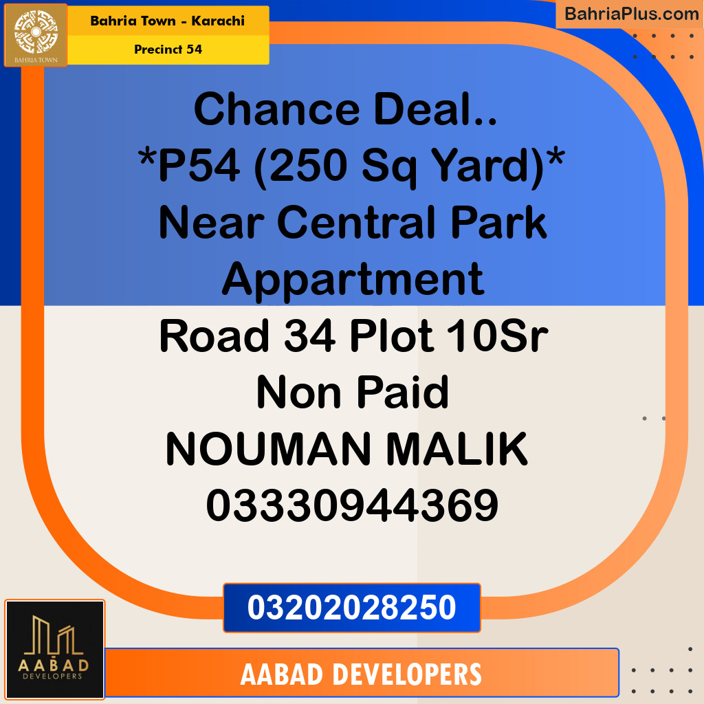 Residential Plot for Sale in Precinct 54 -  Bahria Town, Karachi - (BP-196485)