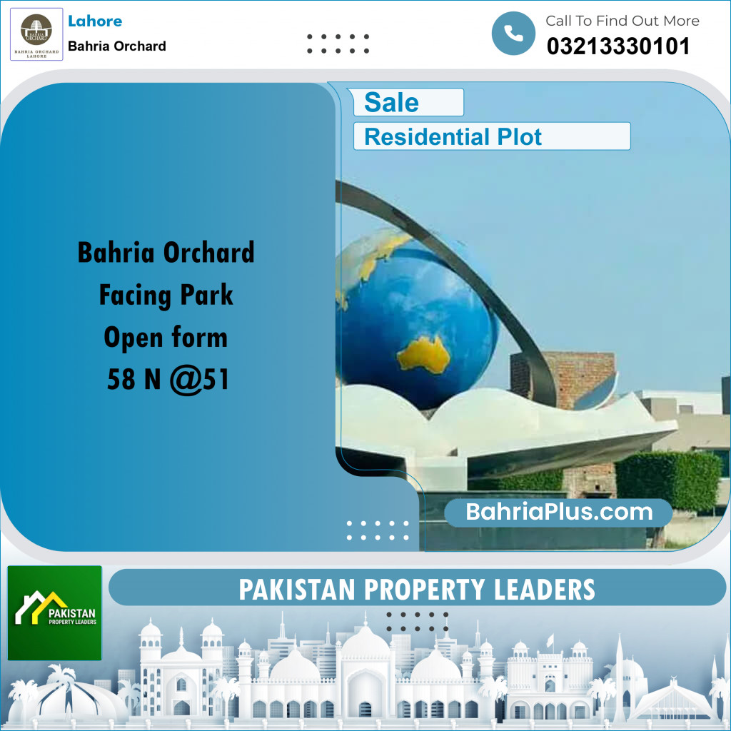 Residential Plot for Sale in Bahria Orchard, Lahore - (BP-196502)