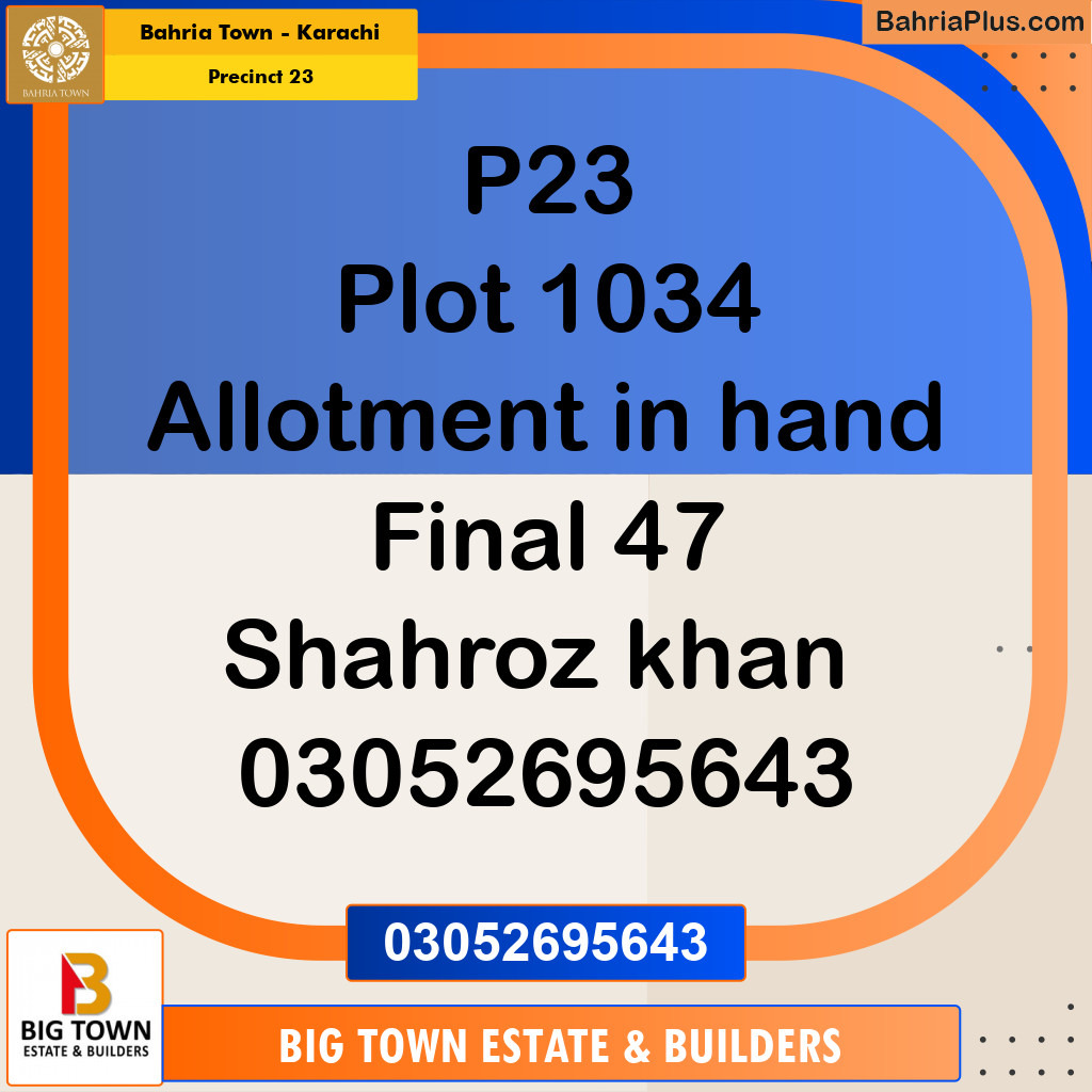 125 Sq. Yards Residential Plot for Sale in Precinct 23 -  Bahria Town, Karachi - (BP-196542)