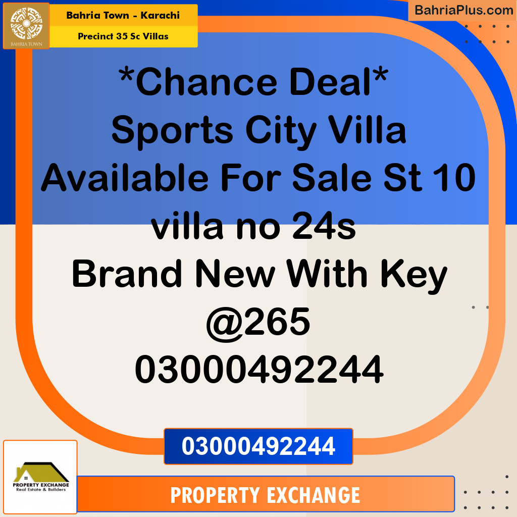 350 Sq. Yards Residential Plot for Sale in Precinct 35 SC Villas -  Bahria Town, Karachi - (BP-196572)
