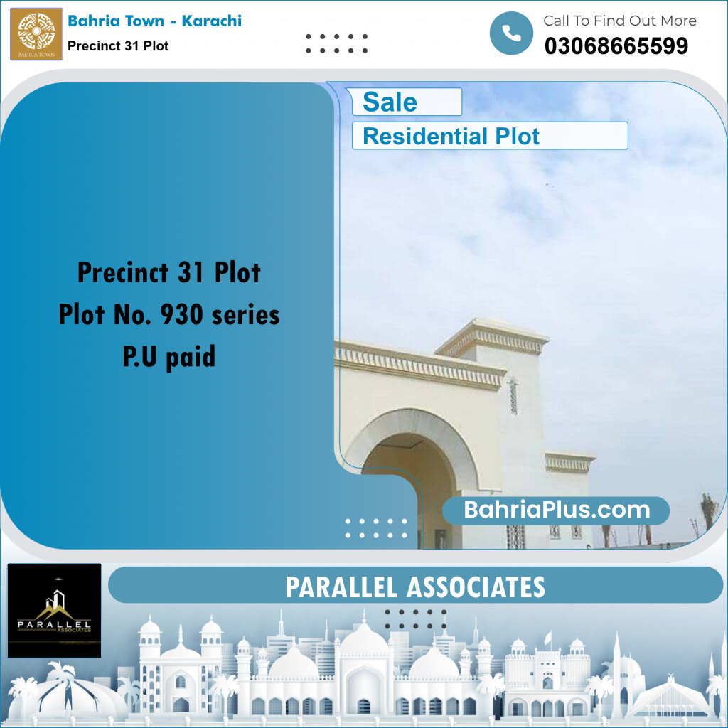 Residential Plot for Sale in Precinct 31 Plot -  Bahria Town, Karachi - (BP-196588)