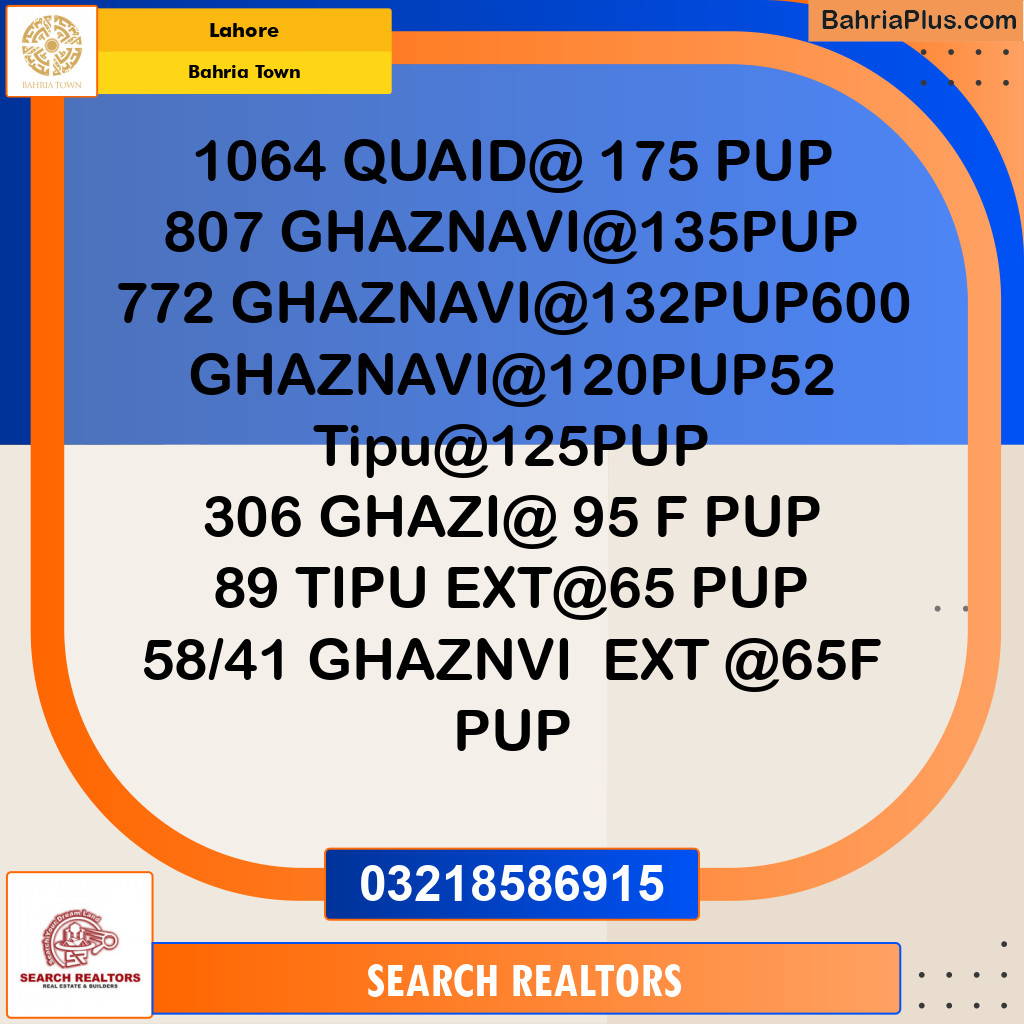 Residential Plot for Sale in Bahria Town, Lahore - (BP-196606)