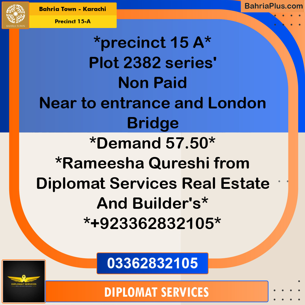 125 Sq. Yards Residential Plot for Sale in Precinct 15-A - Bahria Town, Karachi - (BP-196633)