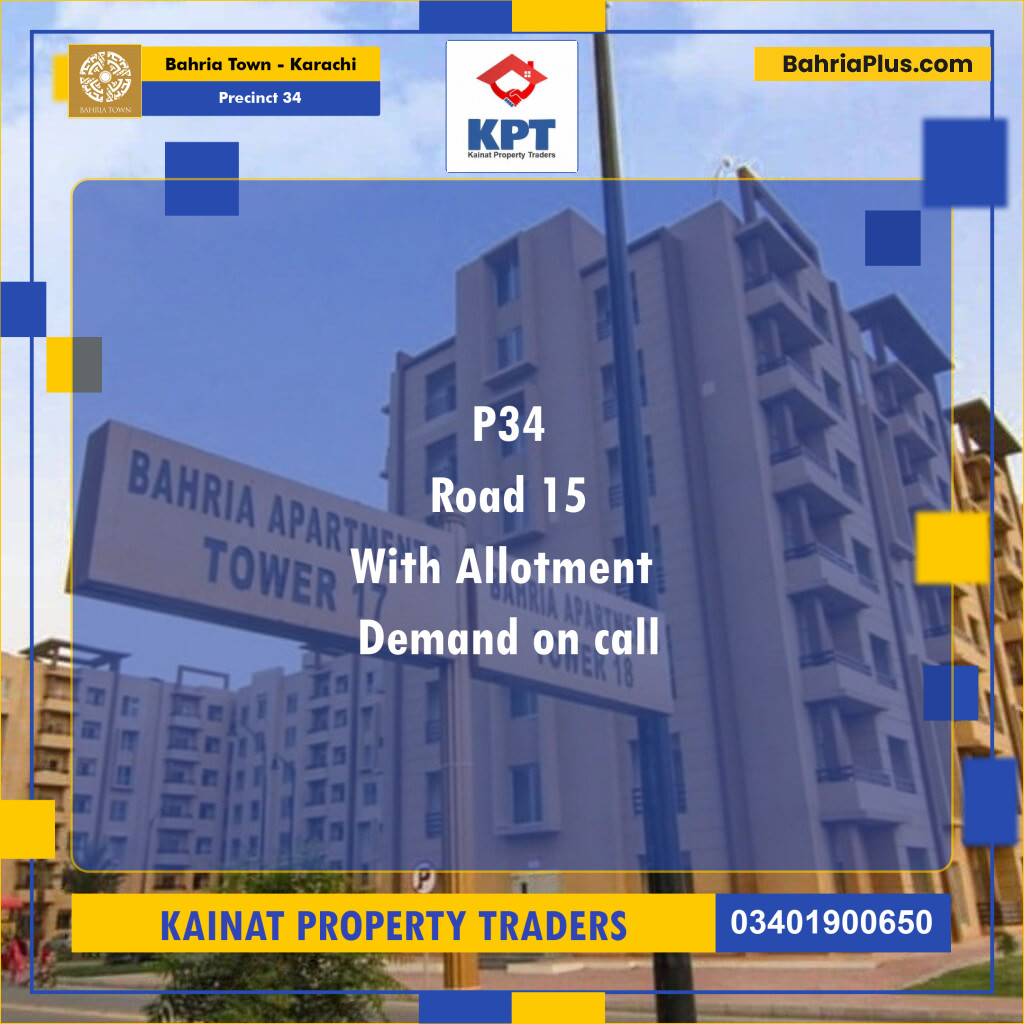 250 Sq. Yards Residential Plot for Sale in Precinct 34 -  Bahria Town, Karachi - (BP-196721)