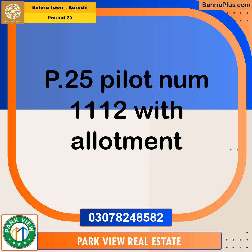 125 Sq. Yards Residential Plot for Sale in Precinct 25 -  Bahria Town, Karachi - (BP-196756)