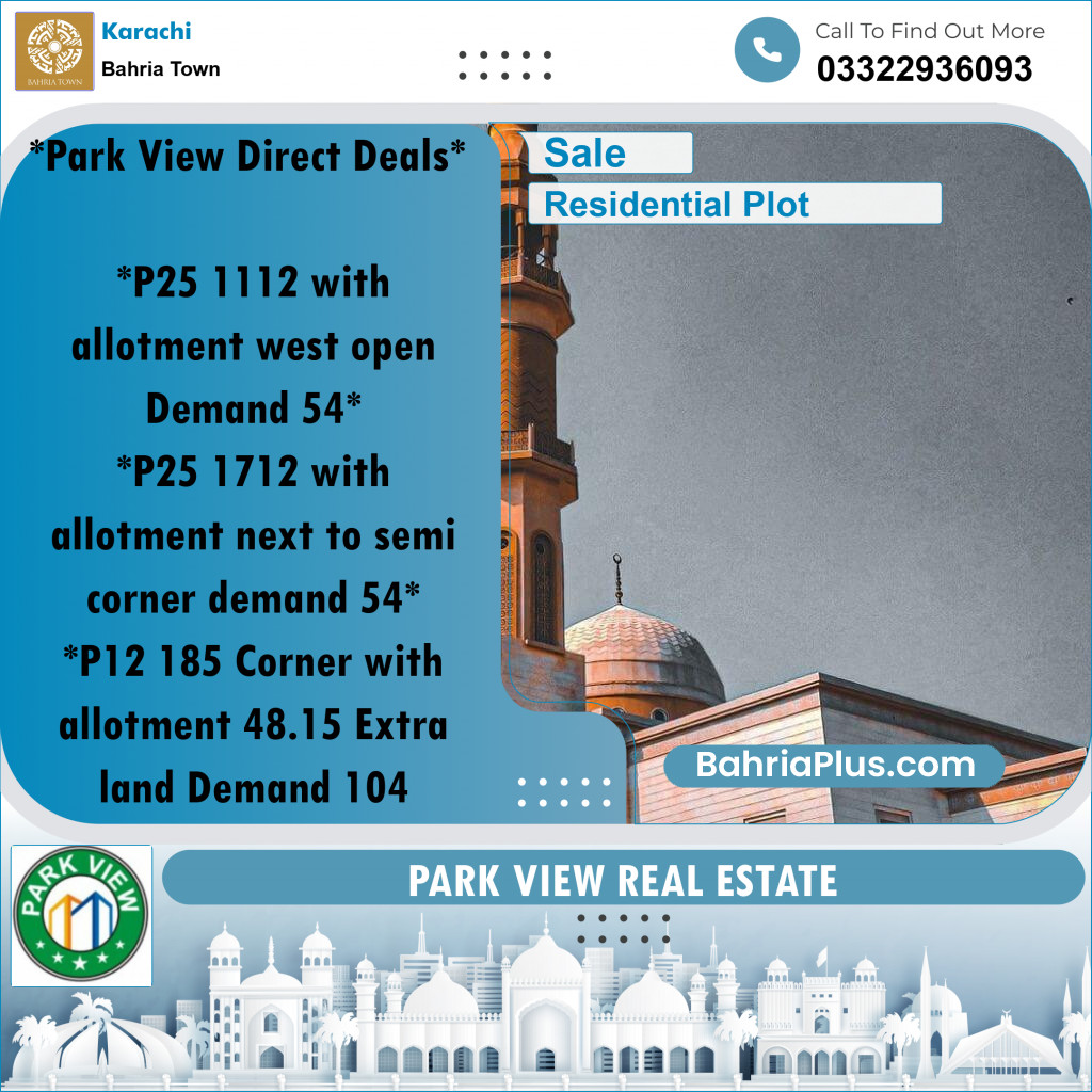 Residential Plot for Sale in Bahria Town, Karachi - (BP-196766)