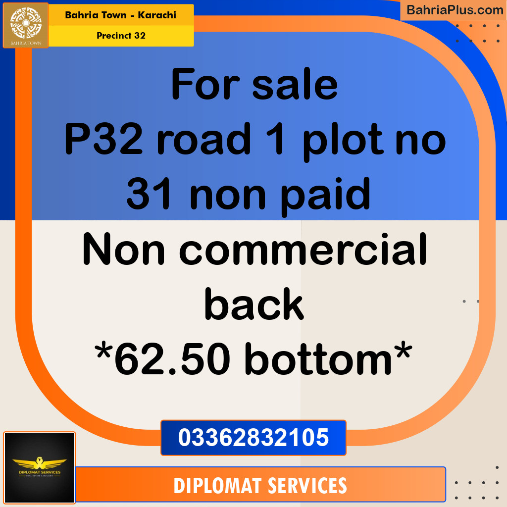 250 Sq. Yards Residential Plot for Sale in Precinct 32 -  Bahria Town, Karachi - (BP-196873)