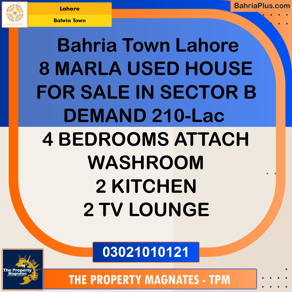 Residential House for Sale in Bahria Town, Lahore - (BP-196896)