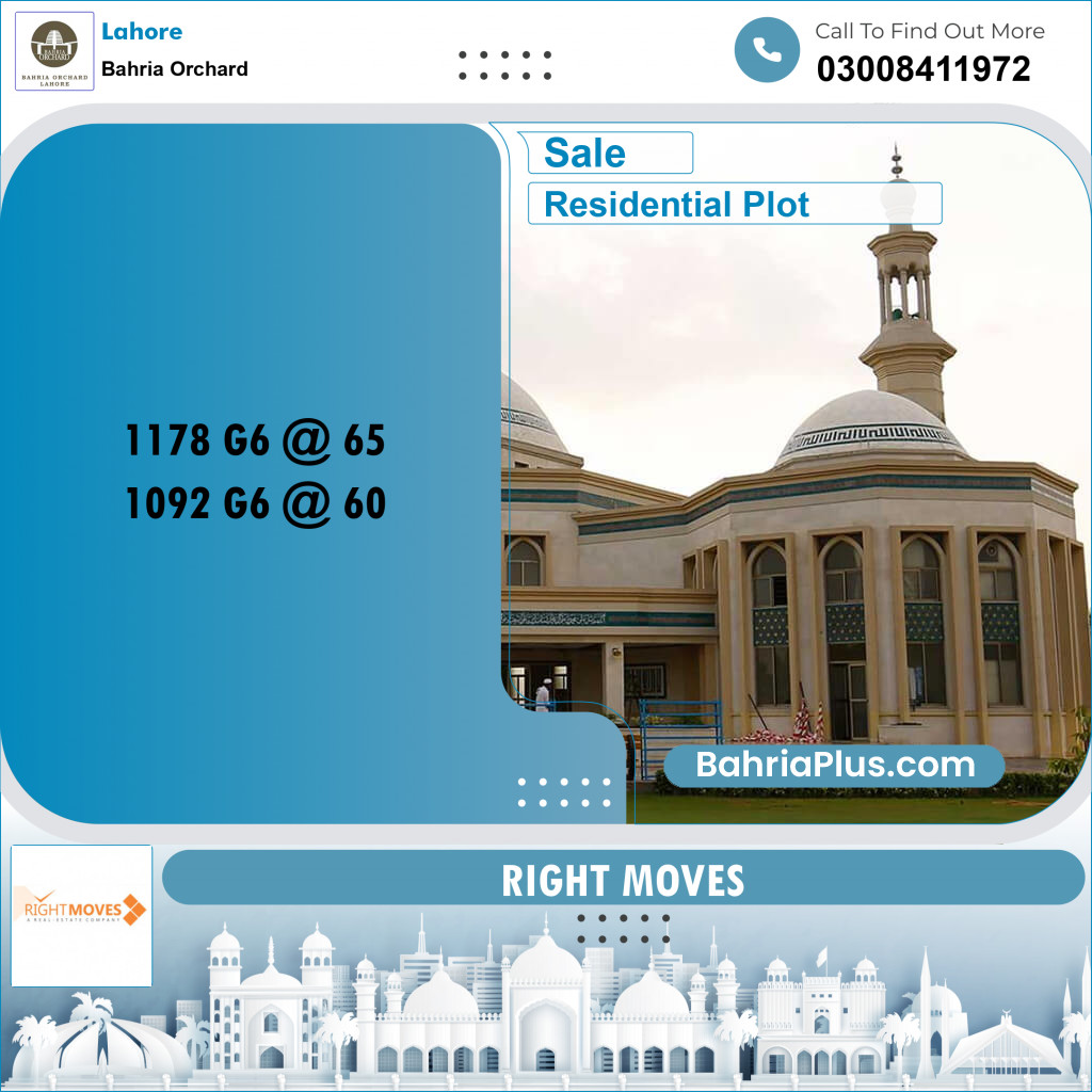 Residential Plot for Sale in Bahria Orchard, Lahore - (BP-196989)