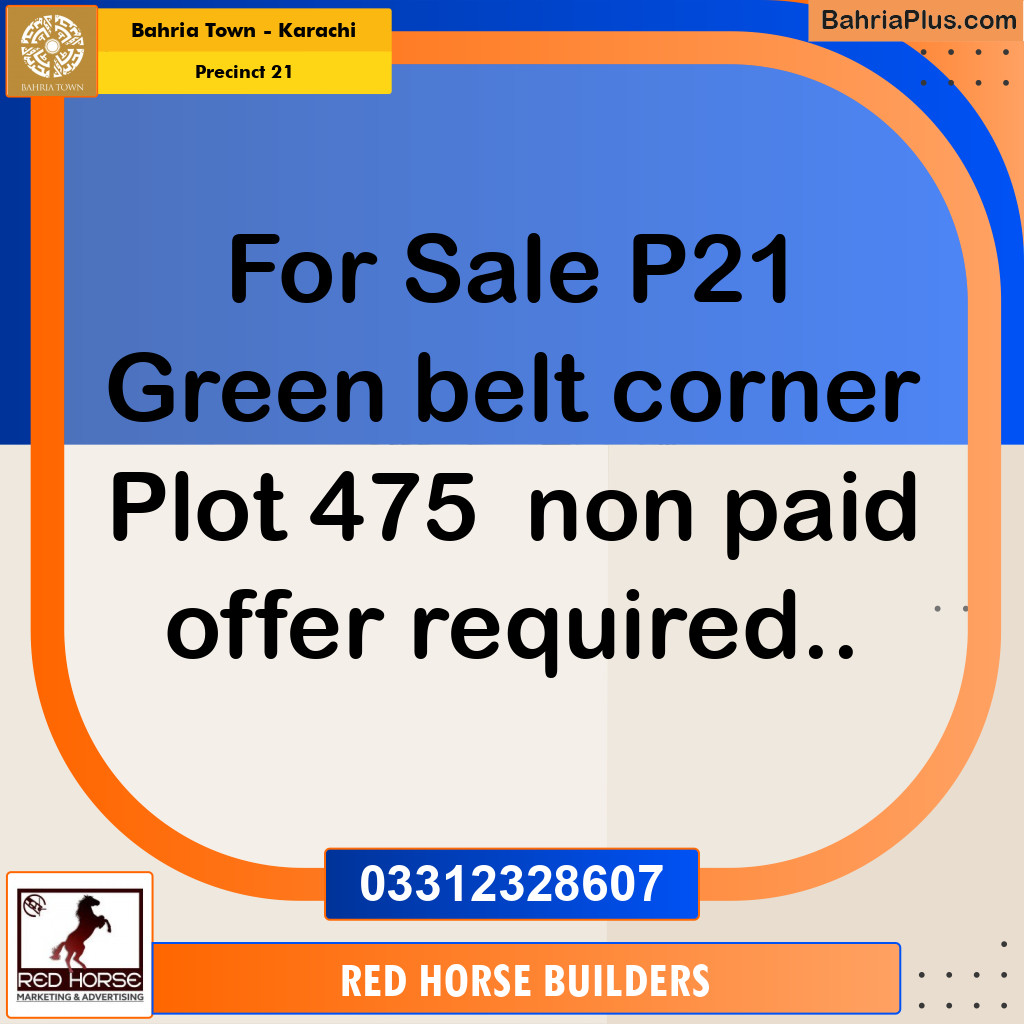 250 Sq. Yards Residential Plot for Sale in Precinct 21 -  Bahria Town, Karachi - (BP-197002)
