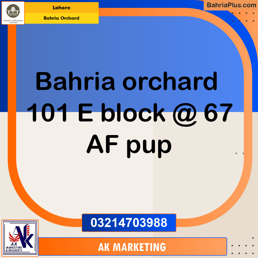 Residential Plot for Sale in Bahria Orchard, Lahore - (BP-197015)