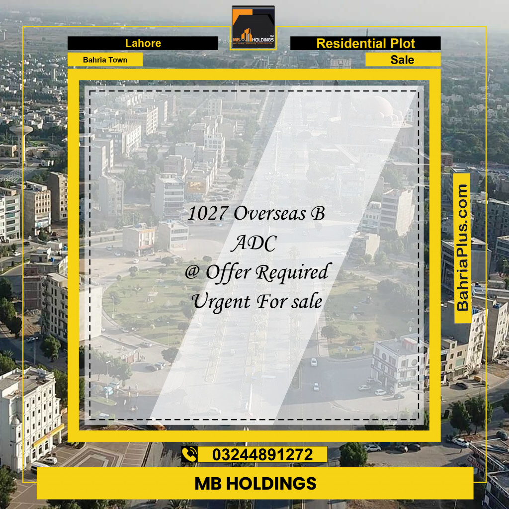 Residential Plot for Sale in Bahria Town, Lahore - (BP-197034)