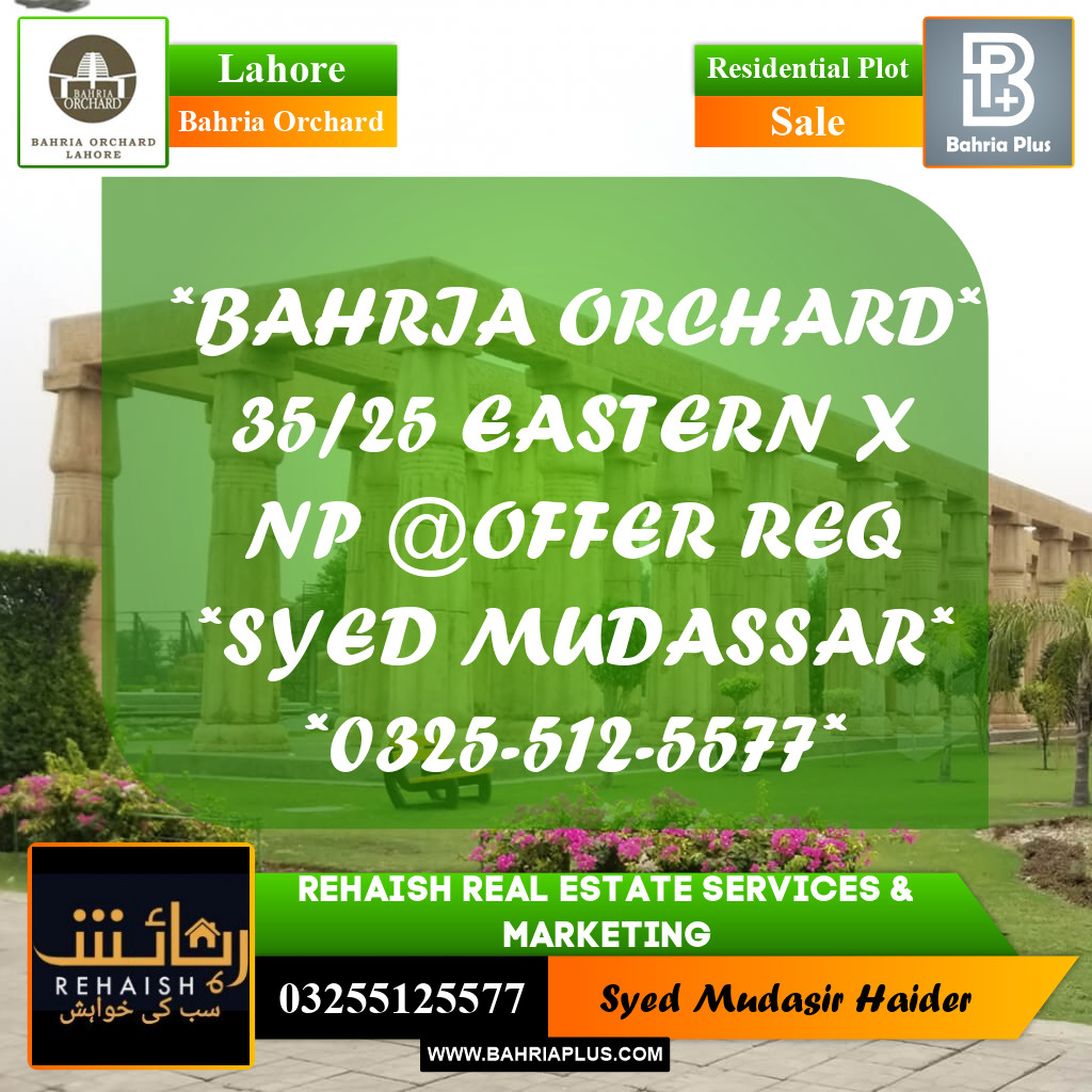 Residential Plot for Sale in Bahria Orchard, Lahore - (BP-197035)