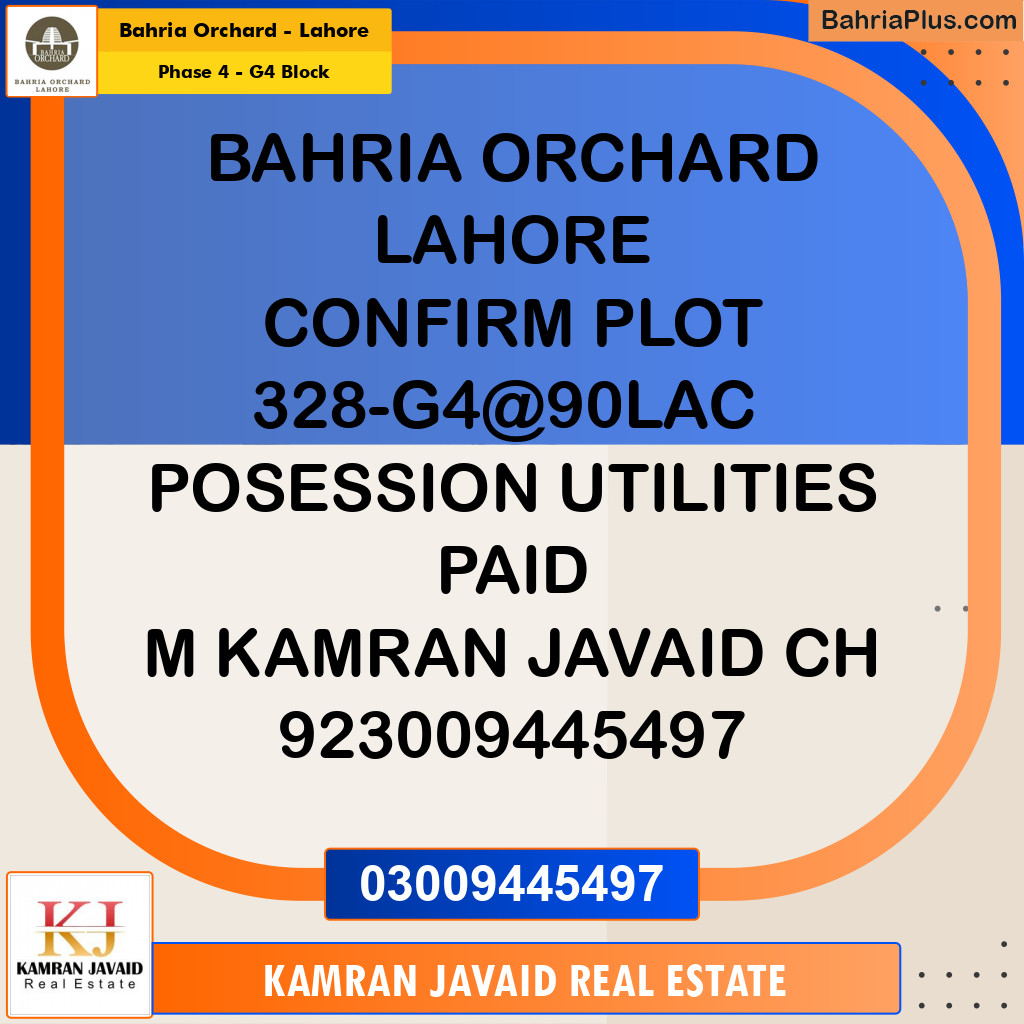 Residential Plot for Sale in Phase 4 - G4 Block -  Bahria Orchard, Lahore - (BP-197084)