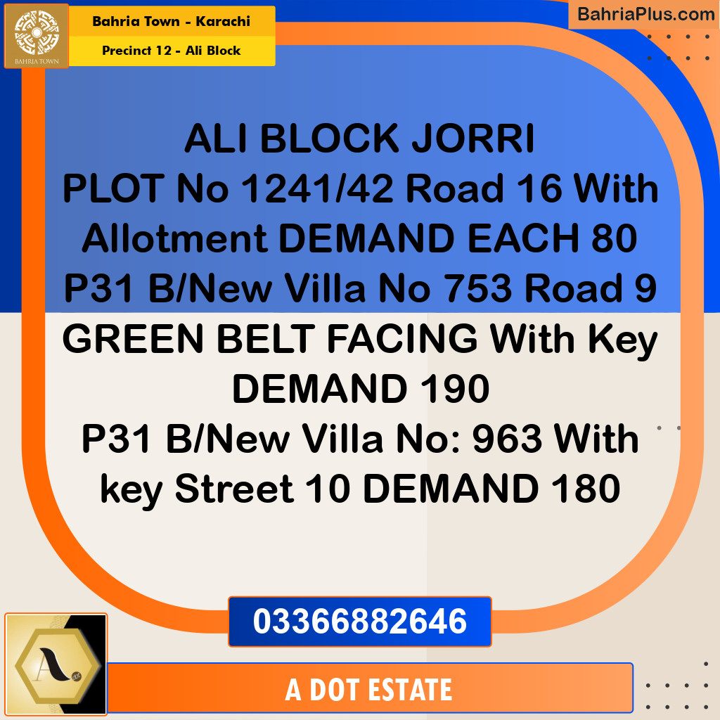 125 Sq. Yards Residential Plot for Sale in Precinct 12 - Ali Block -  Bahria Town, Karachi - (BP-197139)