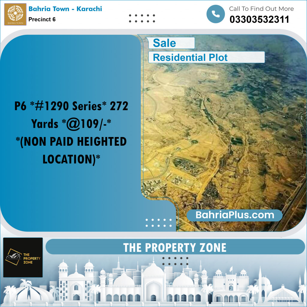 250 Sq. Yards Residential Plot for Sale in Precinct 6 -  Bahria Town, Karachi - (BP-197150)