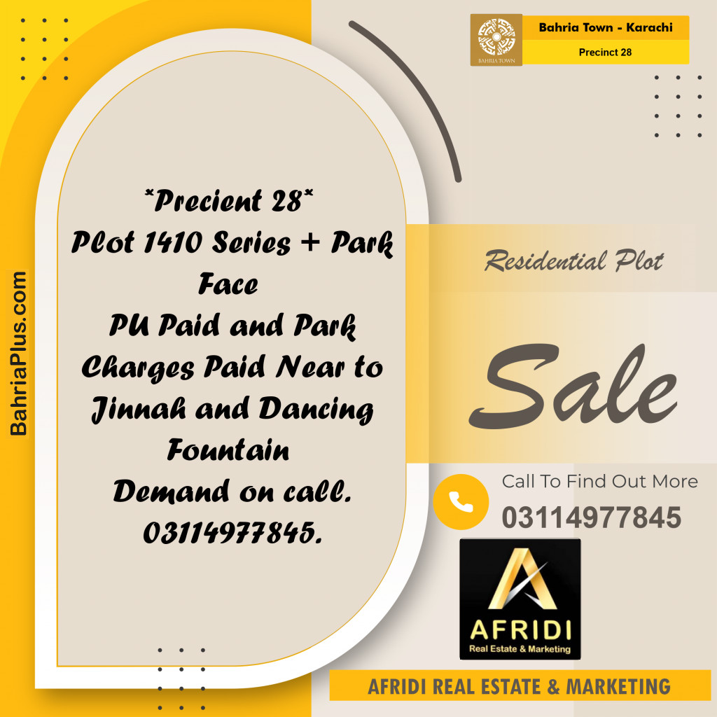 125 Sq. Yards Residential Plot for Sale in Precinct 28 -  Bahria Town, Karachi - (BP-197170)