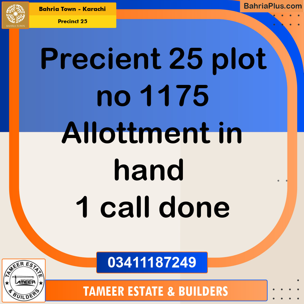 125 Sq. Yards Residential Plot for Sale in Precinct 25 -  Bahria Town, Karachi - (BP-197195)