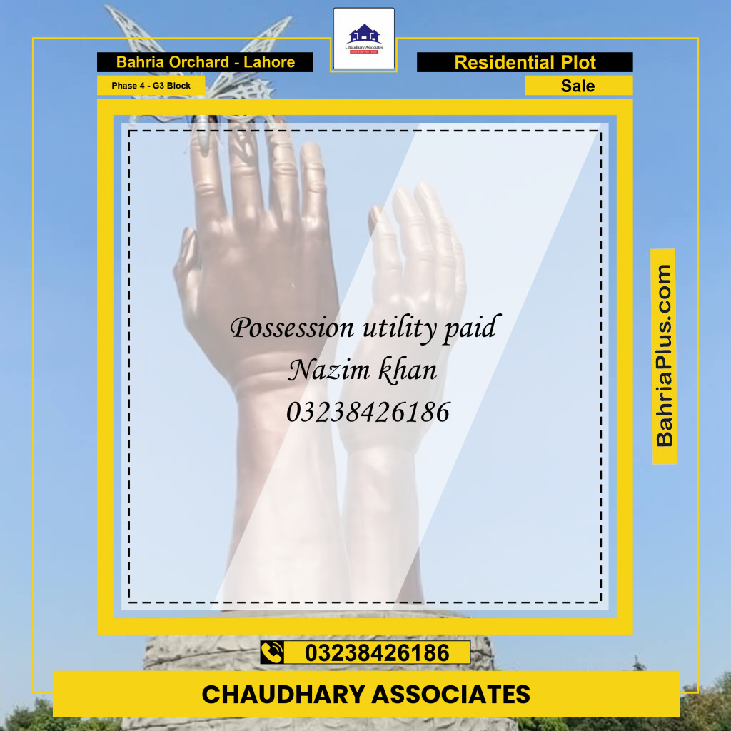 Residential Plot for Sale in Phase 4 - G3 Block -  Bahria Orchard, Lahore - (BP-197221)