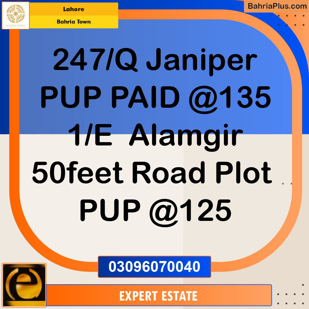 Residential Plot for Sale in Bahria Town, Lahore - (BP-197245)