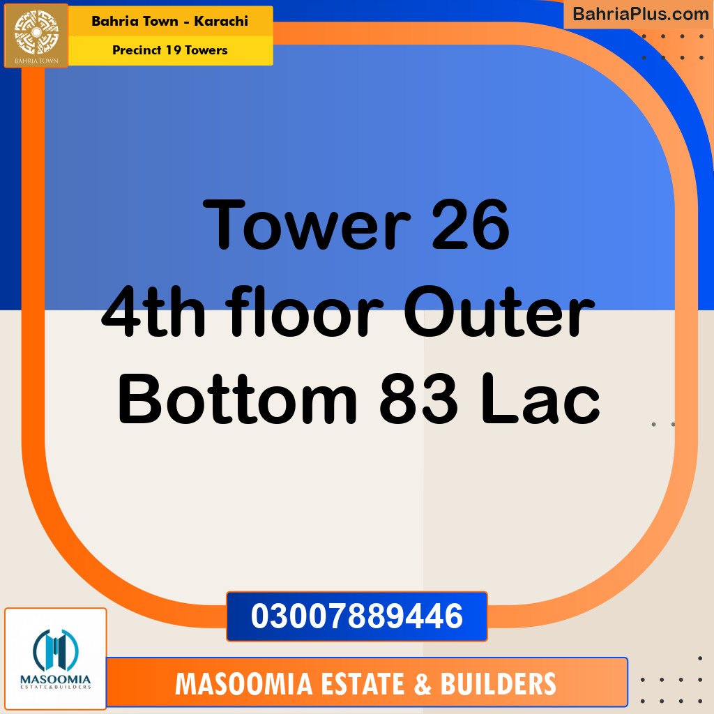950 Sq. Yards Residential Apartment for Sale in Precinct 19 Towers -  Bahria Town, Karachi - (BP-197278)