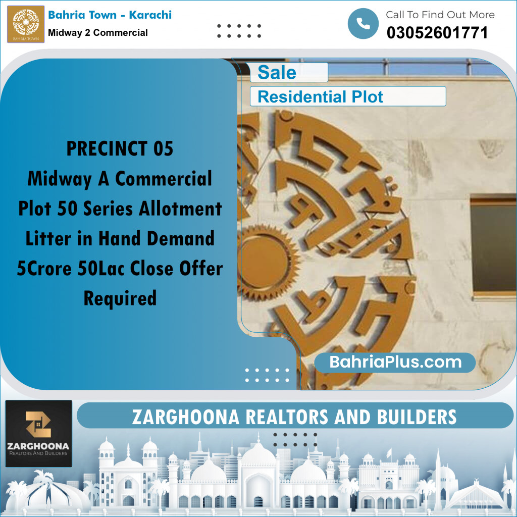 Residential Plot for Sale in Midway 2 Commercial -  Bahria Town, Karachi - (BP-197295)