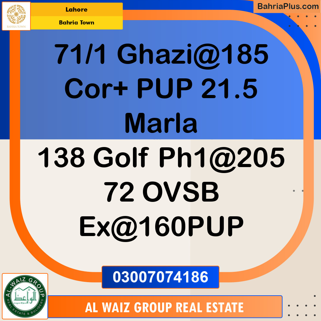 Residential Plot for Sale in Bahria Town, Lahore - (BP-197308)