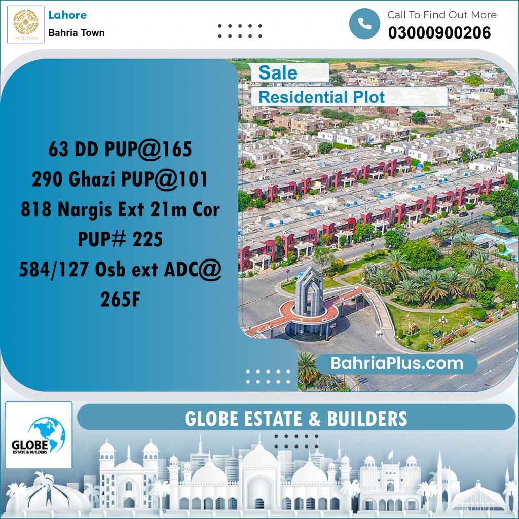 Residential Plot for Sale in Bahria Town, Lahore - (BP-197319)