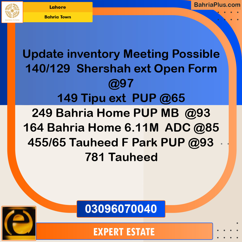 Residential Plot for Sale in Bahria Town, Lahore - (BP-197337)