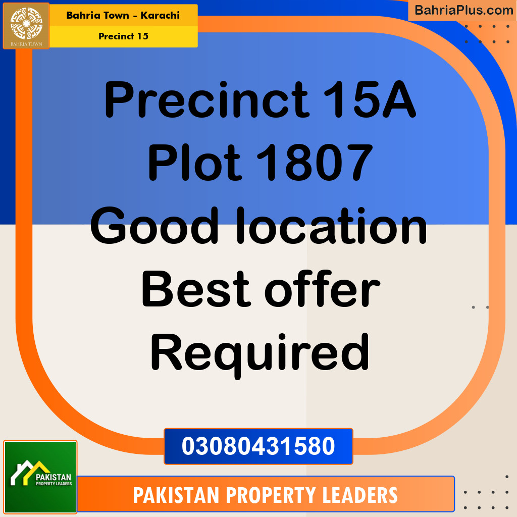 125 Sq. Yards Residential Plot for Sale in Precinct 15 - Bahria Town, Karachi - (BP-197348)