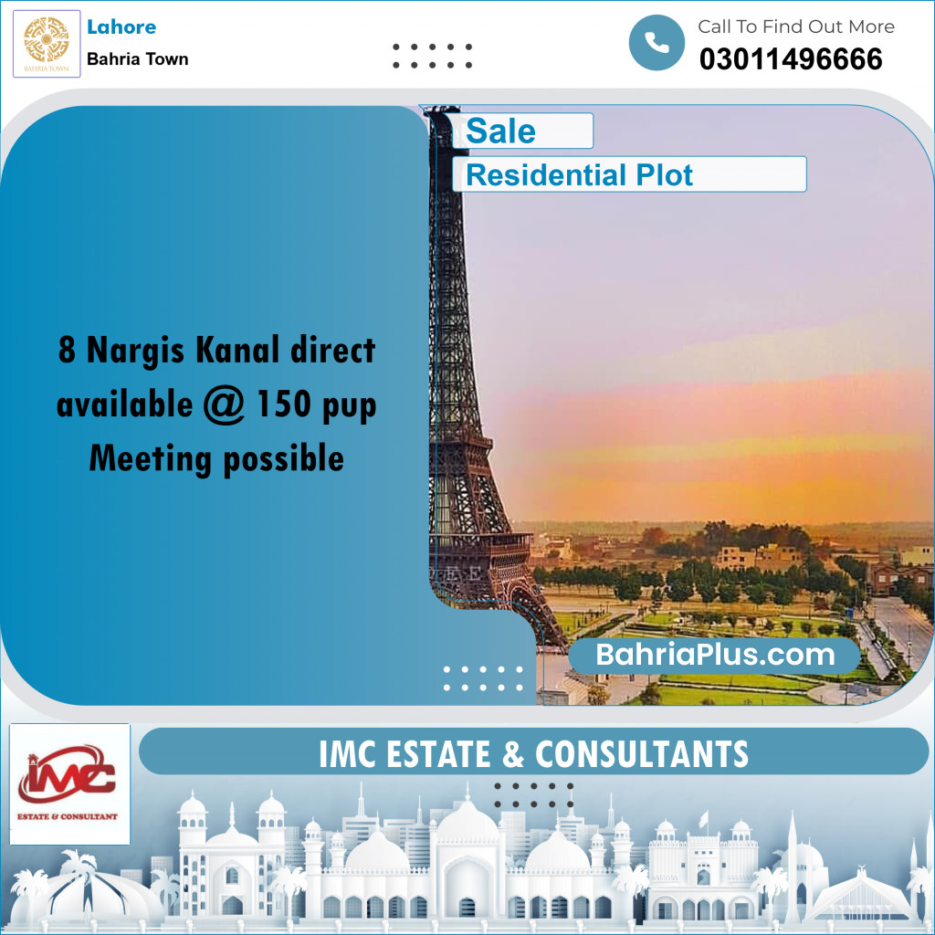 Residential Plot for Sale in Bahria Town, Lahore - (BP-197366)