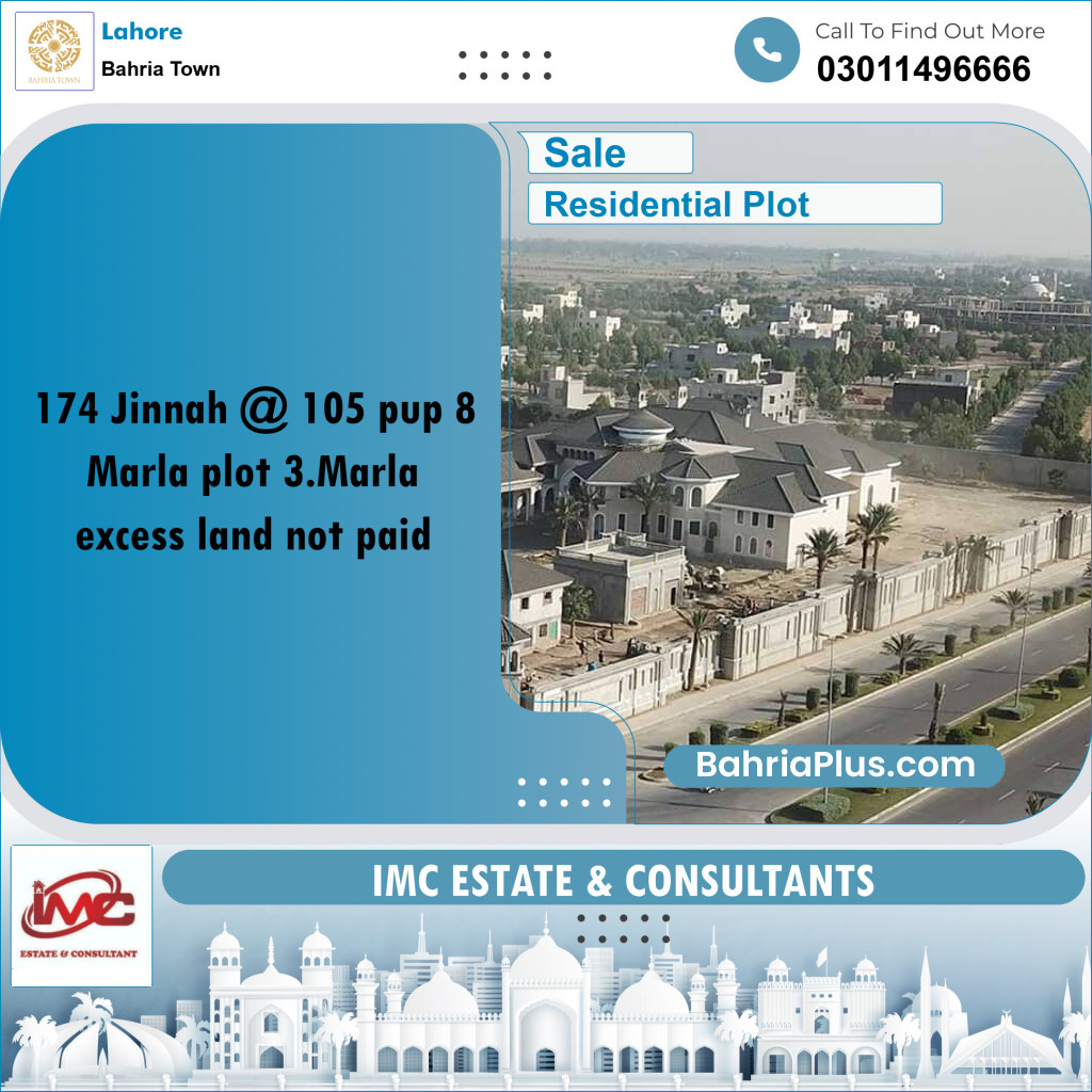 Residential Plot for Sale in Bahria Town, Lahore - (BP-197449)