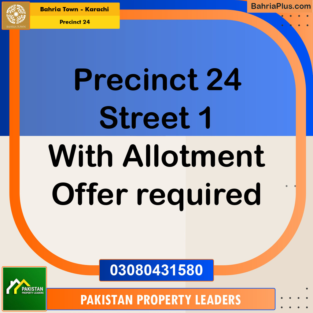 125 Sq. Yards Residential Plot for Sale in Precinct 24 -  Bahria Town, Karachi - (BP-197457)