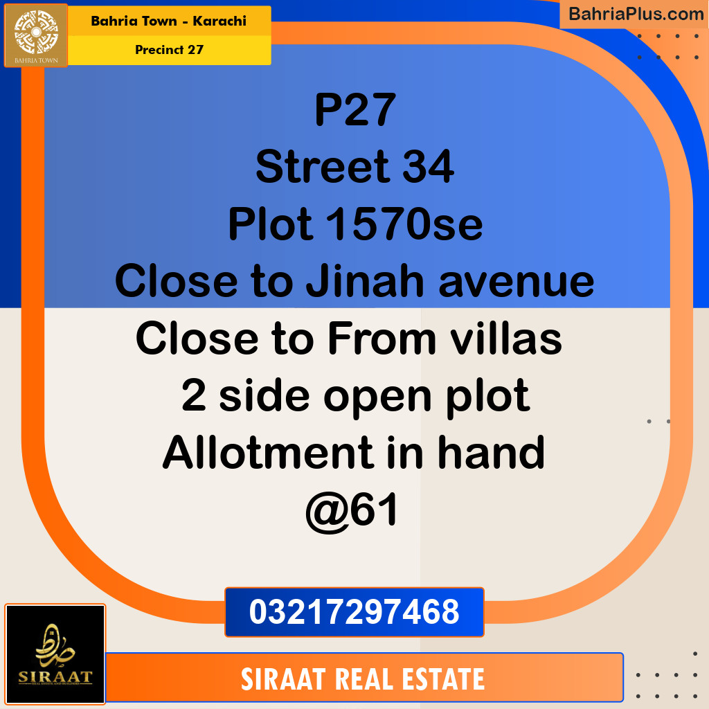 125 Sq. Yards Residential Plot for Sale in Precinct 27 -  Bahria Town, Karachi - (BP-197481)