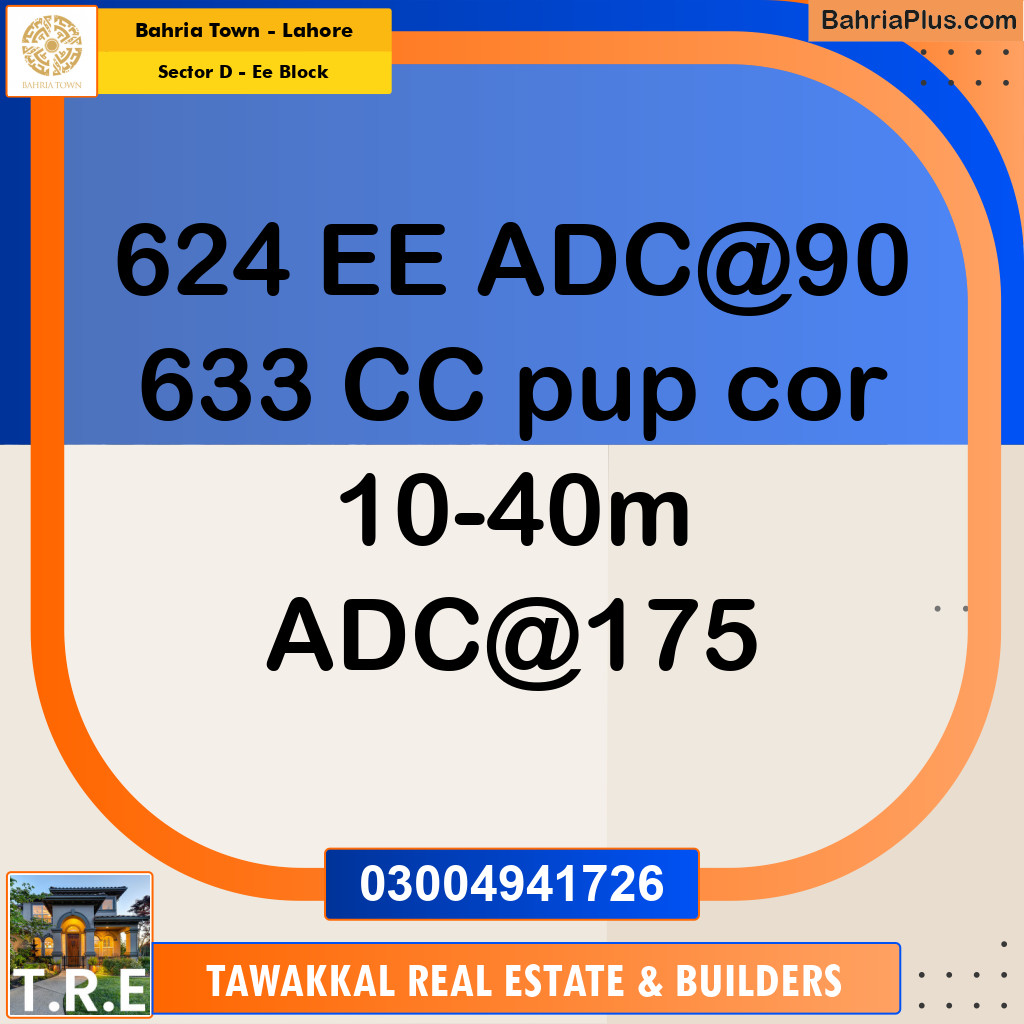 Residential Plot for Sale in Sector D - EE Block -  Bahria Town, Lahore - (BP-197537)