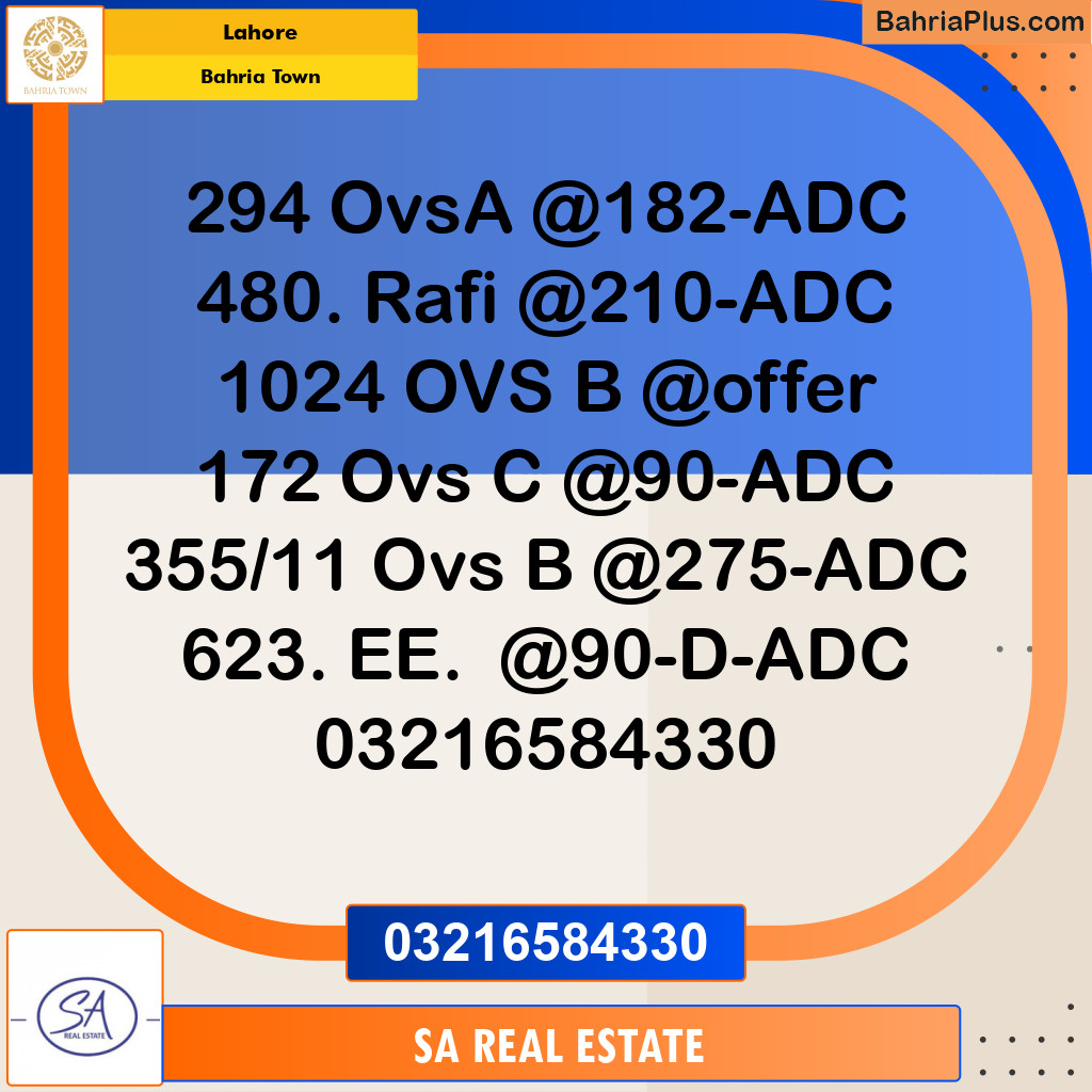 Residential Plot for Sale in Bahria Town, Lahore - (BP-197558)