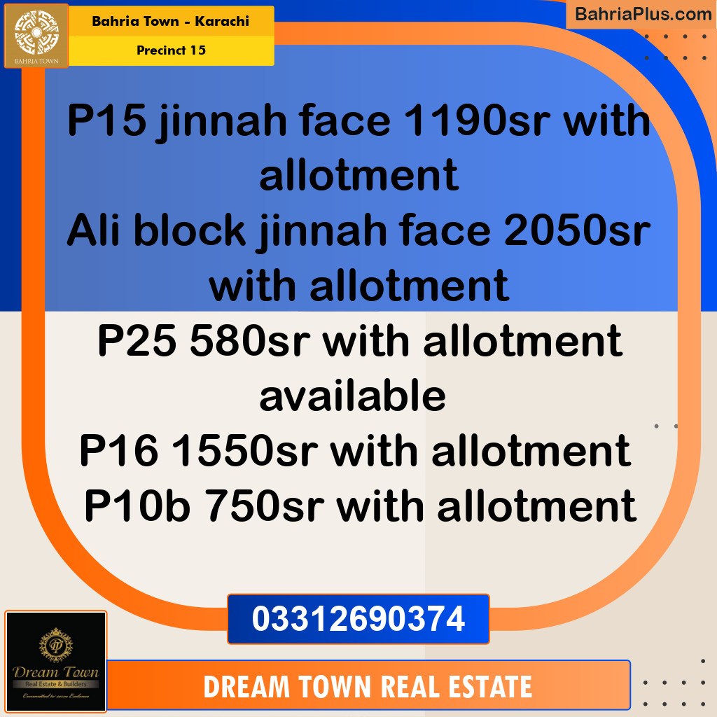 125 Sq. Yards Residential Plot for Sale in Precinct 15 -  Bahria Town, Karachi - (BP-197588)