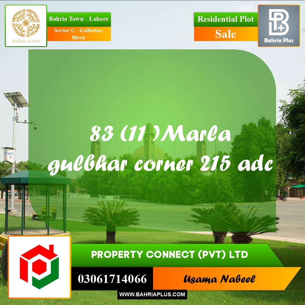 Residential Plot for Sale in Sector C - Gulbahar Block -  Bahria Town, Lahore - (BP-197613)