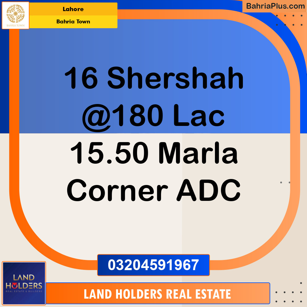 Residential Plot for Sale in Bahria Town, Lahore - (BP-197615)