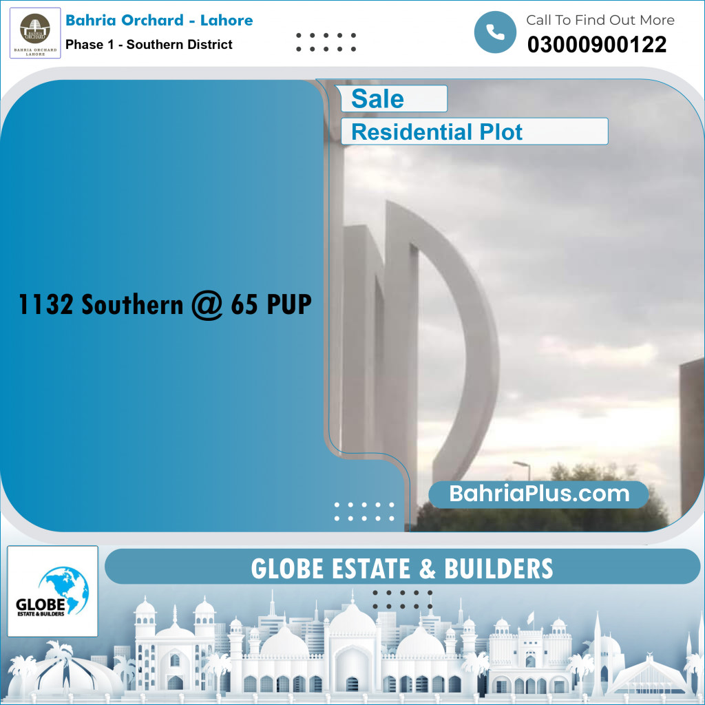 Residential Plot for Sale in Phase 1 - Southern District -  Bahria Orchard, Lahore - (BP-197625)