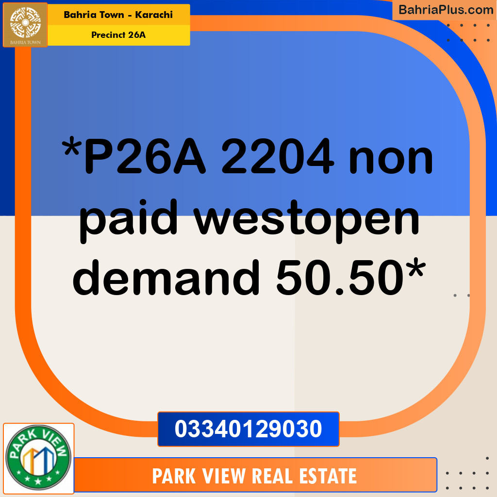 125 Sq. Yards Residential Plot for Sale in Precinct 26A - Bahria Town, Karachi - (BP-197670)